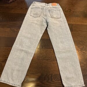 Zara Gray Straight Leg Jeans Classic Style